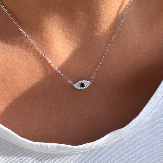 Evil Eye Pavé Necklace