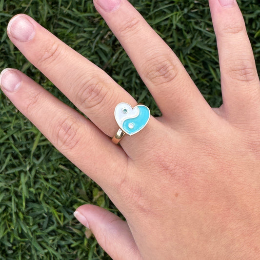 Heart Peace Spinner Ring