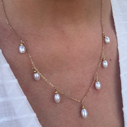 Handmade Freshwater Pearl Tassel Necklace