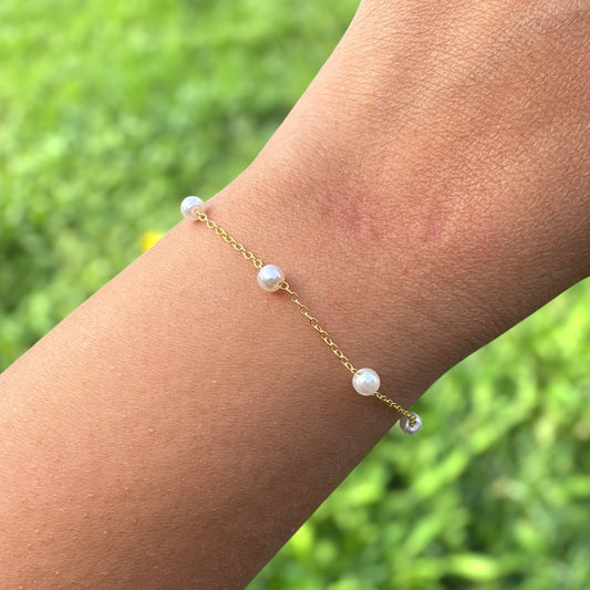 Handmade Sterling Pearl Bracelet