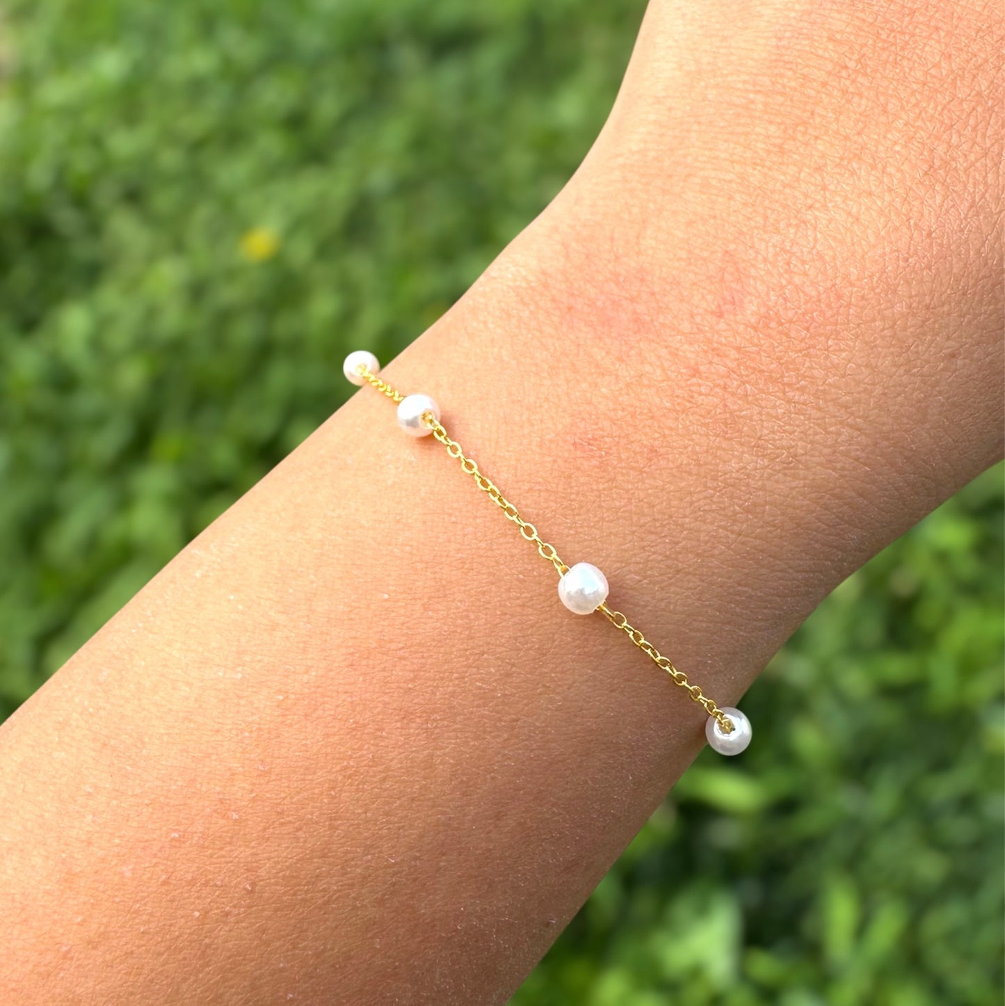 Handmade Sterling Pearl Bracelet