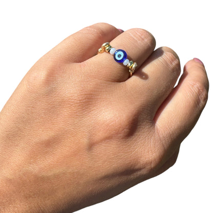 Handmade Evil Eye BEAD RING