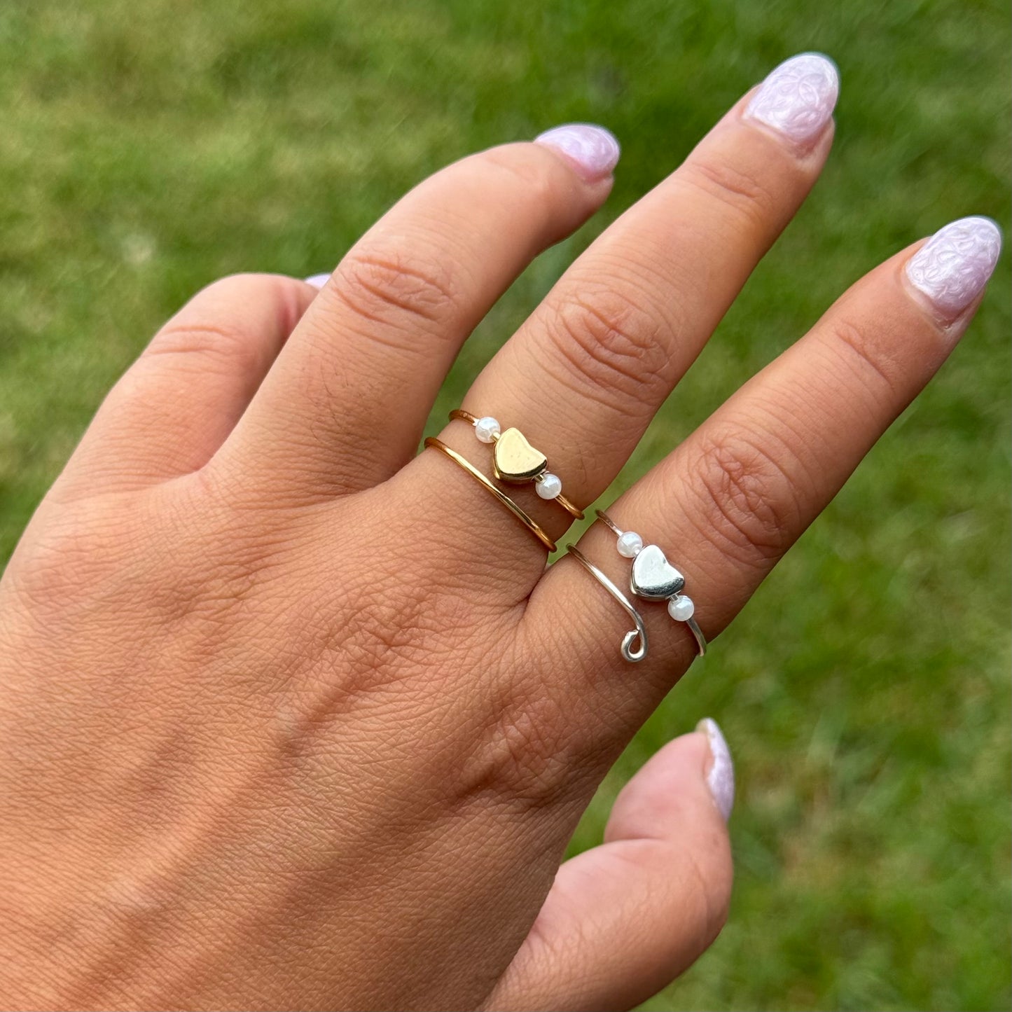 Zen Heart Pearl Ring