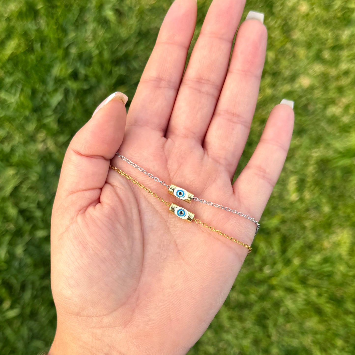 Evil Eye Bar Necklace