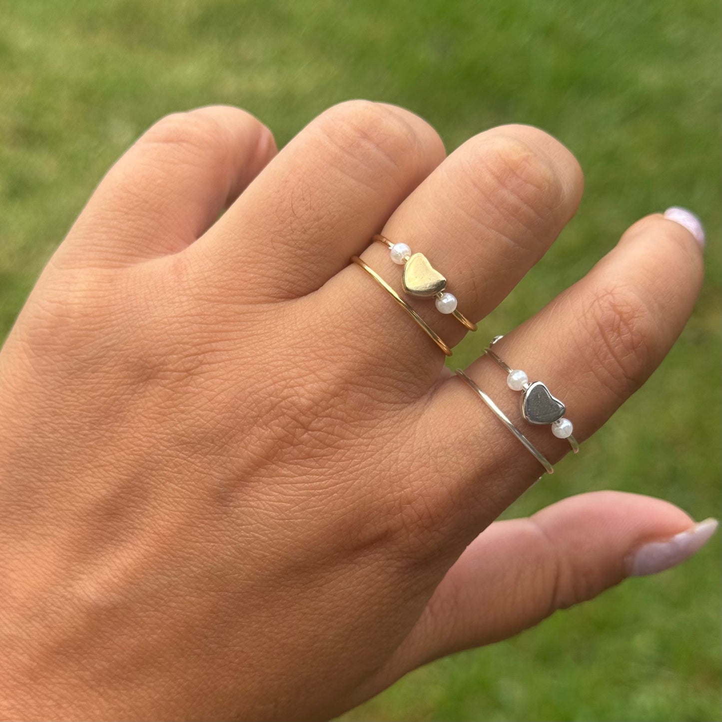 Zen Heart Pearl Ring