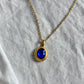Blue CZ Protection Pendant Necklace