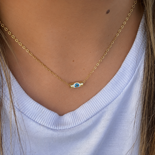 Evil Eye Bar Necklace