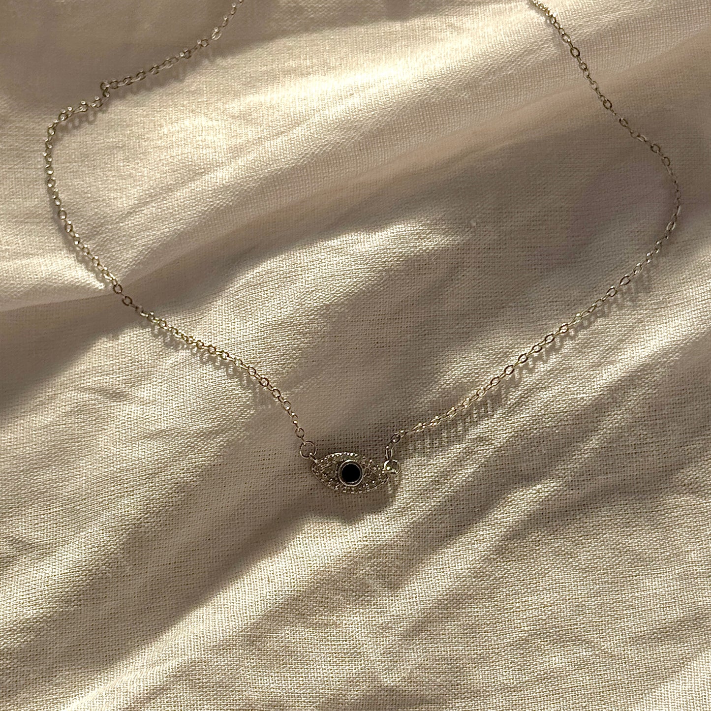 Evil Eye Pavé Necklace