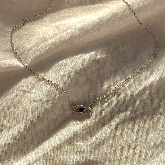 Evil Eye Pavé Necklace