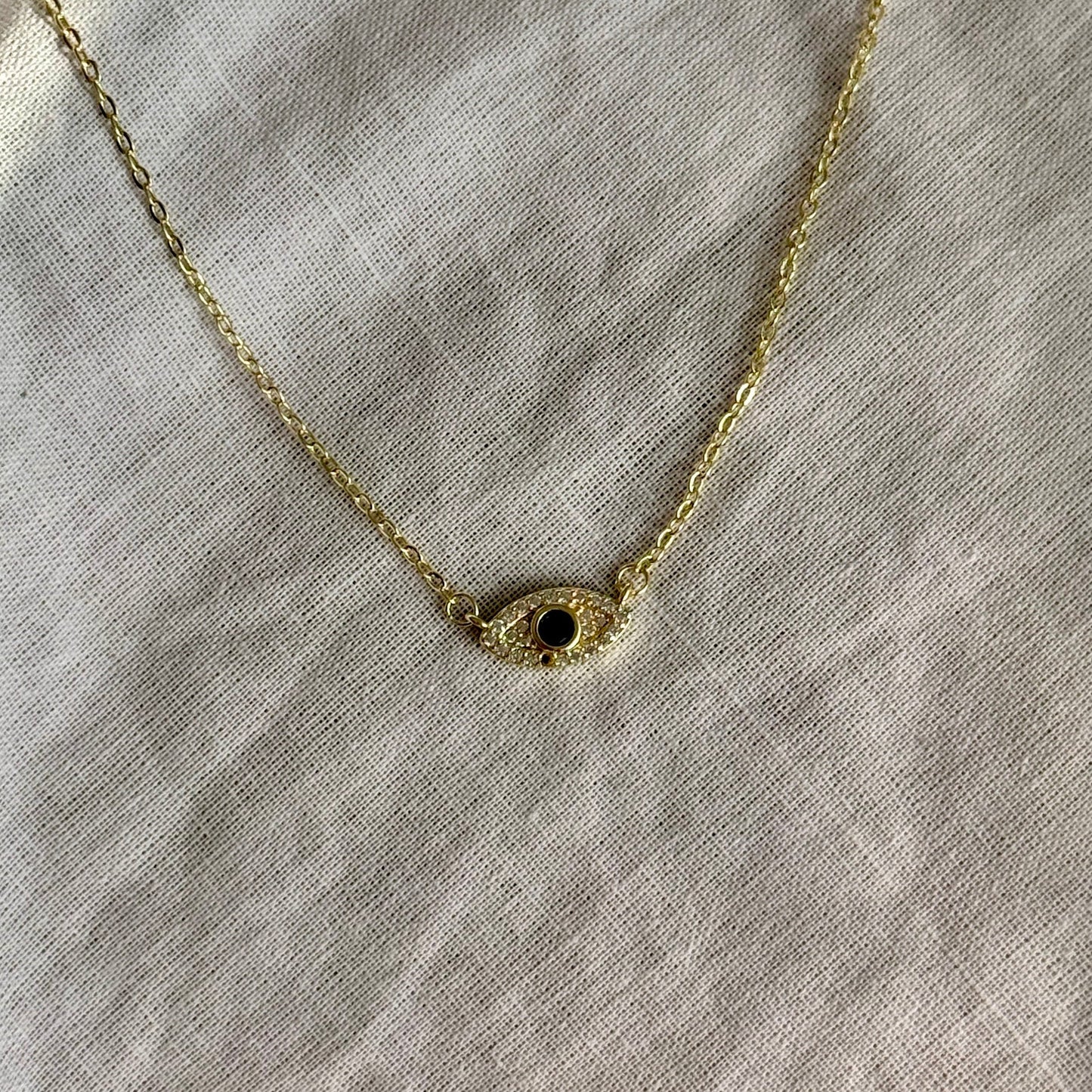 Evil Eye Pavé Necklace