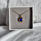 Blue CZ Protection Pendant Necklace