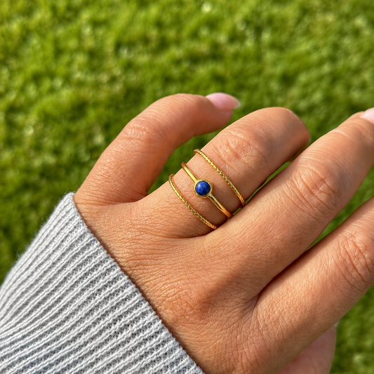 Lapis Lazuli Stacker Ring