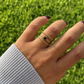 Black Obsidian Stacker Ring
