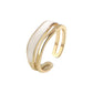 White Glaze Ring Band